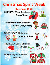 Posted on december 10, 2020 by sandra jay next week will be our christmas spirit week with fun themes planned for every day. Veterans Memorial Academy