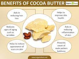 Like coconut oil, cocoa butter has softening and healing properties that will make the look shinier as it grows. Some Of The Most Important Health Benefits Of Cocoa Butter Include Its Ability To Improve Skin Health Body Butters Recipe Cocoa Butter Benefits Of Cocoa Butter