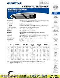 Goodyear Brown Flexwing Chemrin Cpe Chemical Transfer Hose