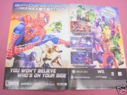 I (color) the picture right now. 2007 Ad Spider Man Friend Or Foe Video Game