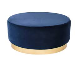 Maybe you would like to learn more about one of these? Mia Round Velvet Ottoman Large Dark Blue Cc 67