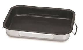 Chef Direct Stainless Steel Non Stick Roast Pan With Folding Handles Length 35 Cm X Width 24 Cm Chef Direct Rustidera Ino Cookware Packaging Pan Dining