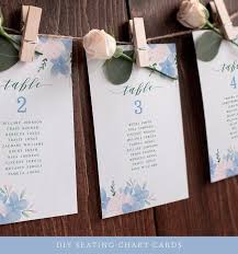 Hydrangea Seating Chart Cards Wedding Seating Chart