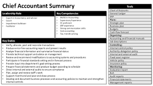 accounting department structure in brief