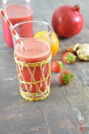 Jus Vitamine A La Grenade Orange Et Fraise Recette Jus Vitamines Jus Carte Des Boissons