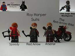 Dc Comics Roy Harpers Various Suits Over The Years Lego Dc Dc Comics Comics