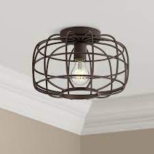 Maybe you would like to learn more about one of these? Franklin Iron Works Rustic Farmhouse Ceiling Light Flush Mount Fixture Oil Rubbed Bronze 12 Wide Open Cage For Bedroom Kitchen Walmart Com Walmart Com