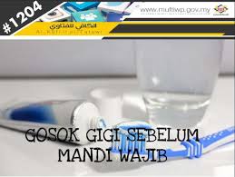 Hukum dari menunaikan mandi wajib setelah haid, merupakan fardhu ain. Pejabat Mufti Wilayah Persekutuan Al Kafi 1204 Gosok Gigi Terlebih Dahulu Sebelum Mandi Wajib
