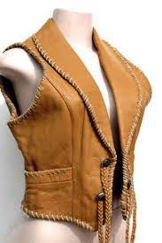 Vintage Women S Pioneer Wear Thick Leather Southwest Western Vest Sz Medium Vintage Western Wear Western Womens Fashion Western Fashion