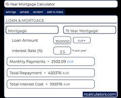 15 Year Mortgage Calculator