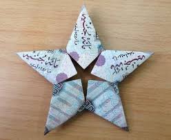 Learn to make beautiful origami butterfly from a variety of diagrams and instructions. How To Make A Origami Christmas Star With Money Make It Easy Crafts Easy Money Folded Five Pointed