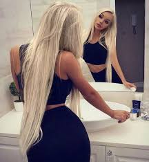 Very long blonde straight appealing hair. Buy Vedar 2018 Silver Platinum Blonde Wig For Women Silky Straight Synthetic Hair Light Ash Blonde Lace Front Wigs Dirty Blonde Hair Side Part 22inch Long Hair With Transparent Swiss Lace Online