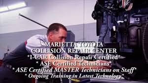 Over 24,000 square feet of production area. Toyota Collision Center Marietta Toyota Marietta