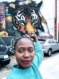 Tiger mural, SOHO. The mural located