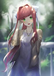 Red monika colors by bdstevens on deviantart. Monika Wants To Take A Walk In The Park With You By Ex Trident On Deviantart Ddlc
