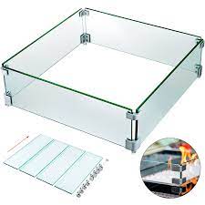 There's no single wind guard that will. Outdoor Fire Pit Tempered Glass Wind Guards Square 19 X19 Wind Screen Vevor Uk