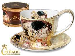 Doskonałe jako prezent dla najbliższych osób. Filizanka Ze Spodkiem Big Vanessa Gustav Klimt The Kiss Porcelana Prezenty Upominki Carmani Pl