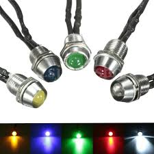 8mm Led Indicator Light Lamp Pilot Dash Directional Car Truck Boat Lorry 12v