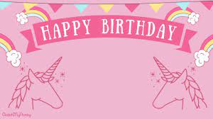 If Your Daughter Loves Unicorns And Was So Hoping For A Unicorn Themed Party You Birthday Party Printables Free Birthday Background Girls Birthday Party Themes