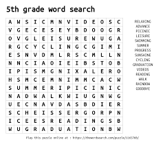 5th grade logic puzzles : Download Word Search On 5th Grade Word Search