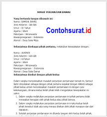 Berbuat sesuatu pekerjaan yang menyusahkan orang lain. Contoh Surat Damai Perselesihan Tidak Akan Menuntut Terbaik