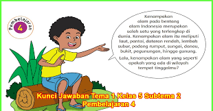 Kunci Tanggapan Buku Siswa Kelas 5 Tema 1 Halaman 89 90 91 92 93 94 95 97 101 102 Juragan Ilmu