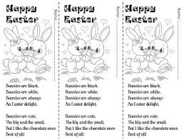 Easter Poem Bunnies Inglese Scuola Attivita