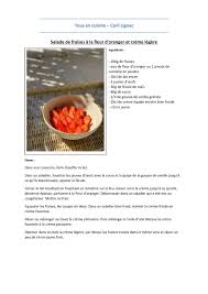 Dessert Salade De Fraises A La Fleur D Oranger Et Creme Legere Recette Cyril Lignac Recettes Sucrees Cuisine Et Boissons