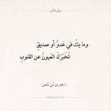 شعر زهير بن أبي سلمى متى تك في صديق أو عدو عالم الأدب calligraphy art quotes words arabic calligraphy