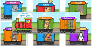 We have 58 free clip arts for you. Month Labels Printable Months Of The Year On Train Ks1