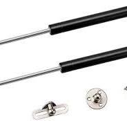 Paquete de 2 amortiguadores de gas extendidos de 10 pulgadas de fuerza de  200N/44 libras, resortes de gas negros, elevador de ventana y soporte de ...