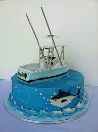 Make dock higher so bride can dangle her feet. Pin By Tammy Feldott On My Cake Creations Boat Cake Fish Cake Birthday Fishing Boat Cake