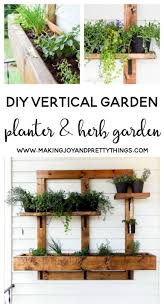 Diy Vertical Herb Garden And Planter 2x4 Challenge Vertical Garden Wall Planters Outdoor Vertical Garden Diy
