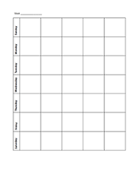 You can create week calendar from any day. Free Weekly Blank Calendar Template Printable Blank Yearly Calendars