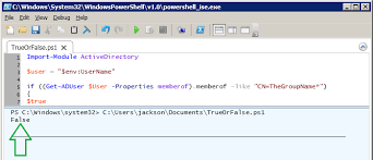 Powershell Is User A Member Of Group Lab Core The Lab Of Mrnettek