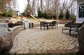 Small stones or groundcover are used. Interlocking Paving Stones Landscaping Network