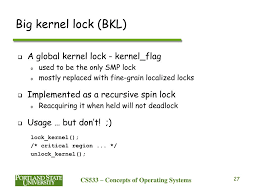 Feb 25, 2015 · the rule of thumb about mutual exclusion is any data shared between multiple control paths should to be protected by some synchronization primitives (e.g. Ppt Cs533 Concepts Of Operating Systems Powerpoint Presentation Free Download Id 6706809