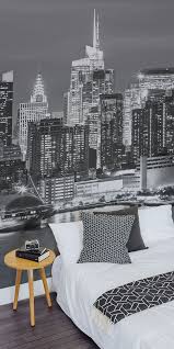 New York Landscape Wall Mural Muralswallpaper Co Uk Modern Wallpaper Bedroom Boy Bedroom Design Wallpaper Design For Bedroom