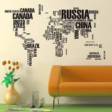 Modern style is that decorating style that began in the 20 th century. Creative Home Decor Plane Wall Stickers Black English Country Name Modern World Map Style For Office Room 60 90 Cm Decals Map Styles Map Worldworld Map Aliexpress
