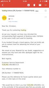 Jun 18, 2021 · by the way, if that doesn't work, you can always file a dispute with your credit card company. Vueling Airlines On Twitter Dita Both Refunds Has Been Done Together Regards