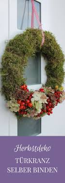 Herbstkranz Selber Basteln Ideen Fur Einen Mooskranz Lavendelblog Herbstkranz Mooskranz Turkranz Herbst