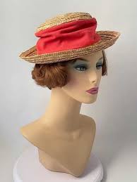 Vintage straw 1960s hat