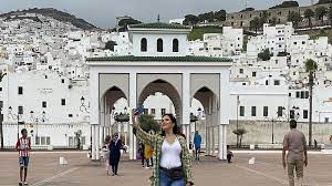It overlooks the mediterranean sea to the north and the atlantic ocean to the west. Online Trip To Morocco The White Town Of Tetouan The Media Line