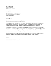 Gangguan bekalan air selangor 2021: Letter For Syabas