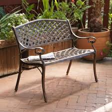 Antique Bronze Cast Aluminum Patio Bench Outdoor Chairs Outdoor Garden Bench Outdoor Decor
