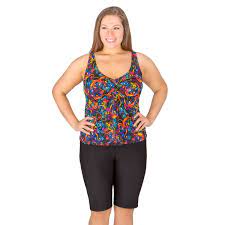 Made In Usa Women S Plus Size Long Swim Shorts Available In 2 Colors Swim Shorts Women Plus Size Swimwear Plus Size Swim