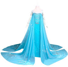 Amazon Com Lily Bell Frozen Children S Elsa Snowflake Dress Gown Costume Birthday Present Clothing Elsa Fancy Dress Fancy Dress For Kids Frozen Elsa Dress