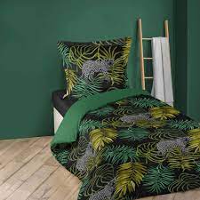 Décorez votre chambre avec cette parure de lit au motif ethnique. Parure De Lit Tropical Green 1 Personne Housse De Couette Et Parure De Lit Linge De Lit Linge De Maison Gifi