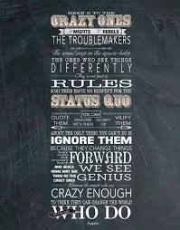 Here S To The Crazy Ones 5x7 Greeting Card Apple By Catalyst54 Steve Jobs Quotes Word Art Poster One Word Art