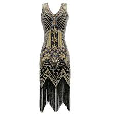 Great Gatsby Fringe Dress 1920s Flapper Costume Vintage Clothing Sport Gatsby Fancy Dress Great Gatsby Fancy Dress 1920s Dress